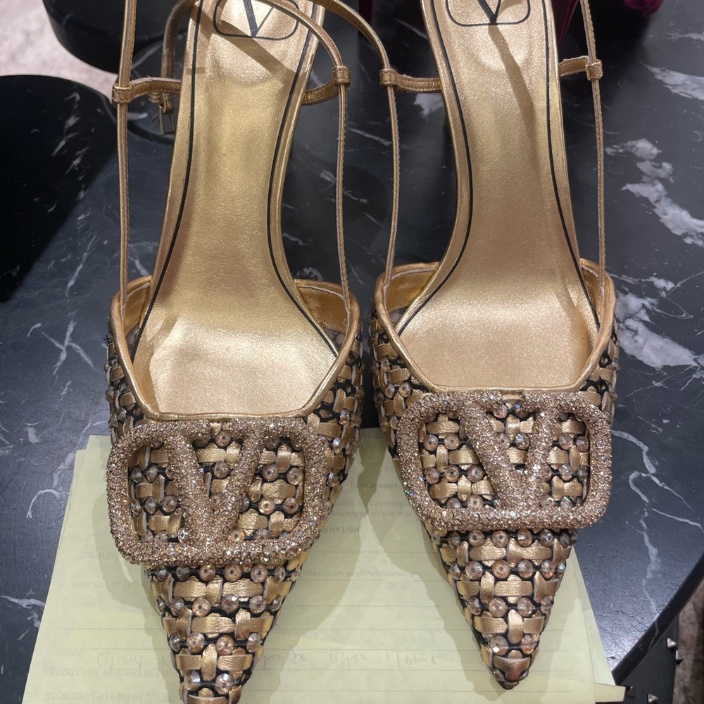 Valentino limited edition sling back pumps